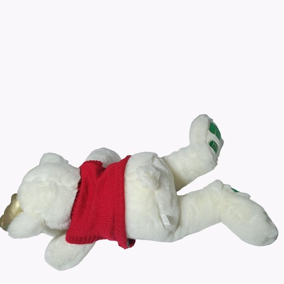 Vintage 90s Christmas Red Nosed Reindeer 25 in Plush Argyle Sweater Holiday Toy - Picture 6 of 10